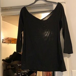 Gently used black off the shoulder T-shirt